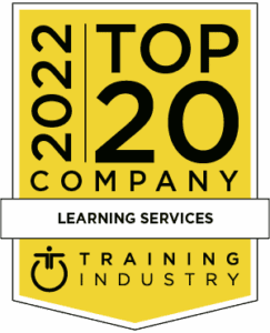 2022 Learning Services Award Top 20 badge - Clarity Consultants 6th consecutive year