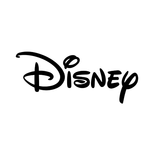 The image shows the word "Disney" written in a stylized black font on a white background.