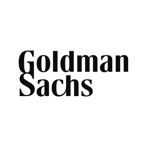 Goldman Sachs logo featuring the company name in bold, black letters on a white background.