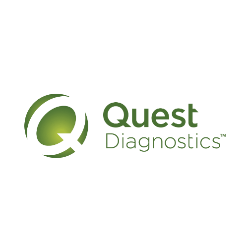 Quest Diagnostics logo featuring a stylized green "Q" symbol to the left of the company name in green and gray text on a light background.