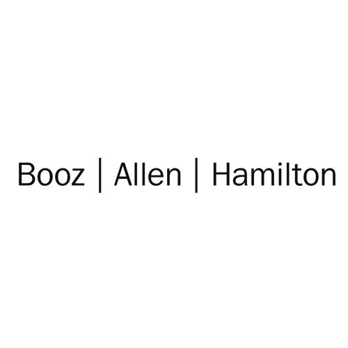 The image displays the words "Booz | Allen | Hamilton" in black text on a plain white background.