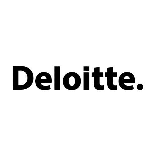 The image shows the Deloitte logo with the word "Deloitte" in bold black letters followed by a period on a light gray background.
