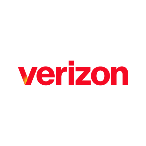 The Verizon logo with the word "verizon" in lowercase red letters on a light gray background.
