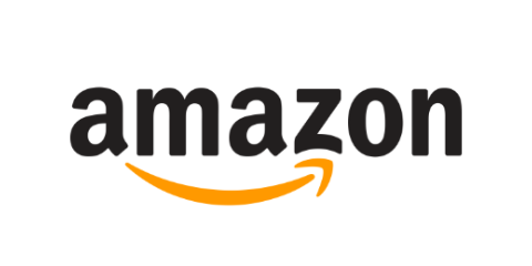 Amazon logo with the word "amazon" in black lowercase letters and a yellow curved arrow beneath pointing from "a" to "z".