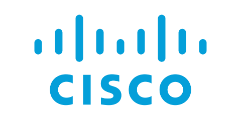 The Cisco logo featuring the company name in lowercase blue letters beneath a series of vertical blue bars representing the Golden Gate Bridge.