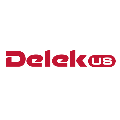 Red "Delek US" logo on a white background.